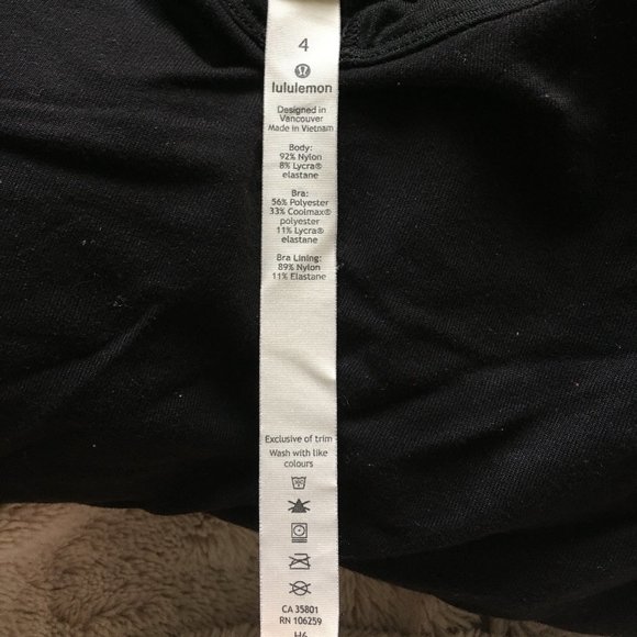 LULULEMON 🍋 Power Pose Tank Sz. 4 - Black / Light A/B Cups - Picture 10 of 10